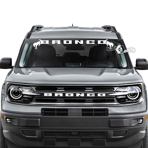 Ford Bronco Window Windshield Logo Stripes Vinyl Graphics Stickers Decals
