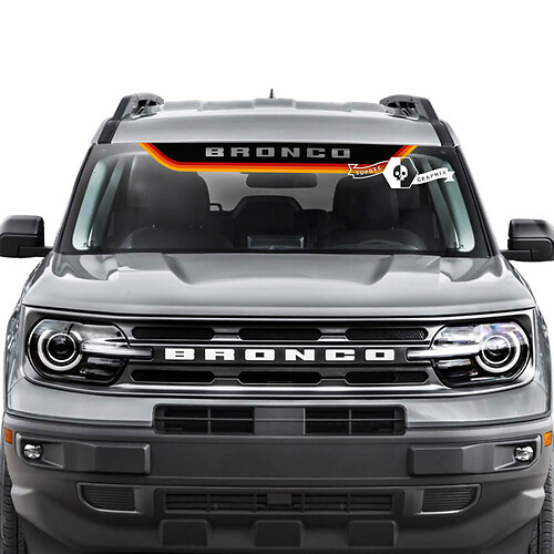Ford Bronco ଉଇଣ୍ଡୋ ଉଇଣ୍ଡଶିଲ୍ଡ ଫ୍ରଣ୍ଟ ରେଟ୍ରୋ କଲର୍ସ ସନସେଟ୍ ଓଲ୍ଡ ସ୍କୁଲ୍ ଷ୍ଟ୍ରାଇପ୍ସ ଗ୍ରାଫିକ୍ସ ଷ୍ଟିକର୍ସ ଡେକାଲ୍ସ
