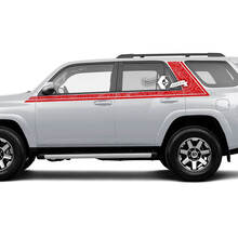 Body Stripes Lines Topographic Style Side Window Vinyl Sticker Decal fit to Toyota 4Runner 13-24 TRD Fifth gen 2