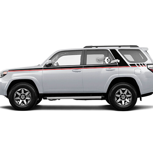 Body Imlar Çizgiler Trim Yan Pencere Vinil Sticker Etiket Toyota 4Runner 13-24 TRD Beşinci nesil 2 Renk
