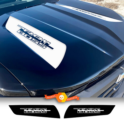 Pair Chevy Colorado Trail Boss Hood Spear Decal Stickers