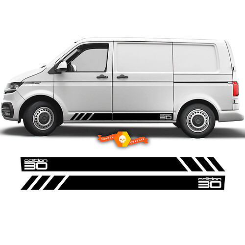 Pair VW Edition 30 Volkswagen Transporter Van Custom Text Transporter Multivan California T4 T5 T6 Vinyl Decal Sticker