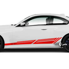 Pair BMW M2 M240 G42 F22 F87 M Performance Rocker Panel Line Side Stripe Doors Stripe Vinyl Decal Sticker 2