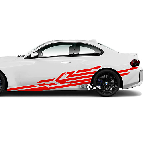 Pair BMW M2 M240 G42 F22 F87 M Performance Wrap Splash Side Fender Doors Lines Bed Vinyl Decal Sticker