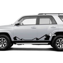 Pair 4Runner Side Door Vinyl Mountains Rocker Panel Vinyl Decals Stickers for Toyota 4Runner TRD  2