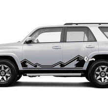 Pair 4Runner Side Door Vinyl Mountains Rocker Panel Trim Vinyl Decals Stickers for Toyota 4Runner TRD  2