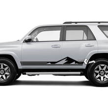 Pair 4Runner Side Door Vinyl Mountains Rocker Panel Lines Stripe Vinyl Decals Stickers fits Toyota 4Runner TRD  2