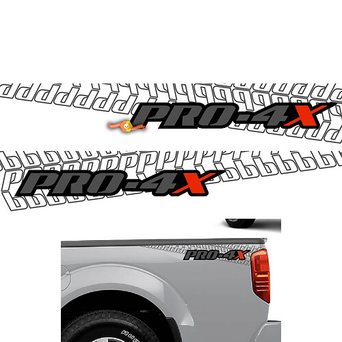 Pair Nissan Frontier xterra pro x4 4x4 PRO-4X vinyl decal sticker