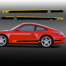 Porsche 911 3.8 Carrera S Turbo Side Stripes Kit Decal Sticker
 2