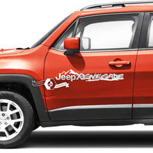 Pair Jeep Renegade Side Doors Fender Hood Mountains Graphic Vinyl Decals Sticker 2