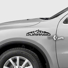 Pair Dodge Durango Side Fender Mountains Stripes Decal Vinyl Stickers 2