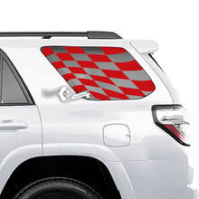 Pair of 4Runner Checkerboard Flag Window Side Vinyl Decals Stickers for Toyota 4Runner  2