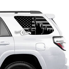Pair of 4Runner USA Flag Window Statue of Liberty Side Vinyl Decals Stickers for Toyota 4Runner  2