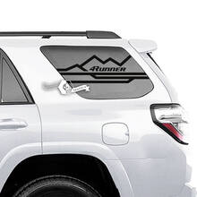 Pair of 4Runner Window Mountains Line Logo Side Vinyl Decals Stickers for Toyota 4Runner  2
