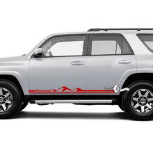 Pair 4Runner Side Door Vinyl Mountains Rocker Panel Lines Trim Stripe Vinyl Decals Stickers for Toyota 4Runner TRD
 2