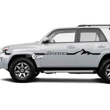 Pair 4Runner Side Door Vinyl Mountains Fender Lines Stripe Vinyl Decals Stickers fits Toyota TRD 4Runner 2