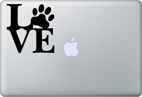 Love Dog Pets decal sticker MacBook laptop