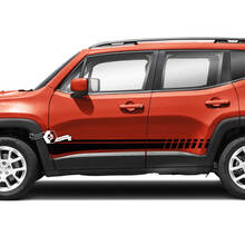 Pair Jeep Renegade Rocker Panel Side Lines Stripe Graphic Vinyl Decal Sticker
 3