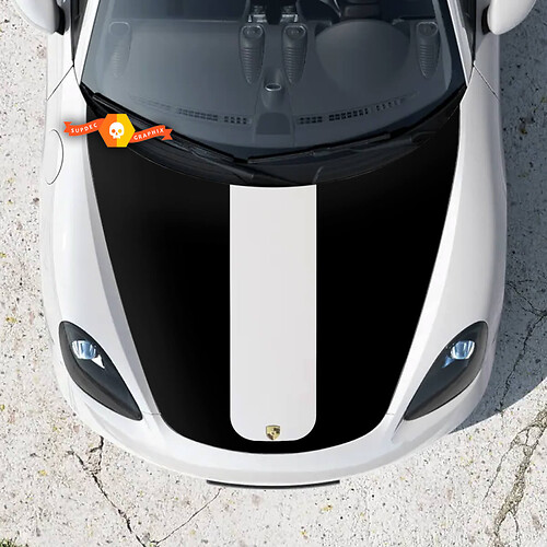 Porsche Boxster 718  Hood Stripes Decal Sticker

