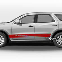 Pair Dodge Durango Side Doors Rocker Panel Trim Stripes Decal Vinyl Stickers 2