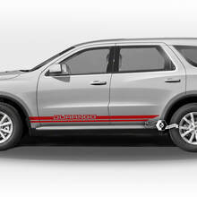 Pair Dodge Durango Side Doors Rocker Panel Trim Logo Stripes Decal Vinyl Stickers 2