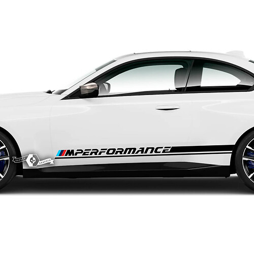 Pair BMW M2 M240 G42 F22 F87 M Performance Side Line Stripe Doors Stripe Vinyl Decal Sticker
