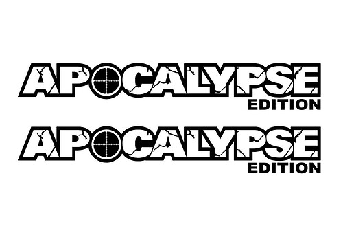 Apocalypse Edition Jeep Wrangler Renegade Rubicon Hood Stickers Decals