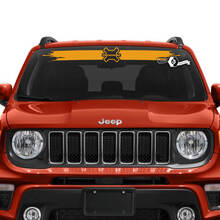 Jeep Renegade Windshield Window Graphic Battered Destroyed Vinyl Decal Sticker 2