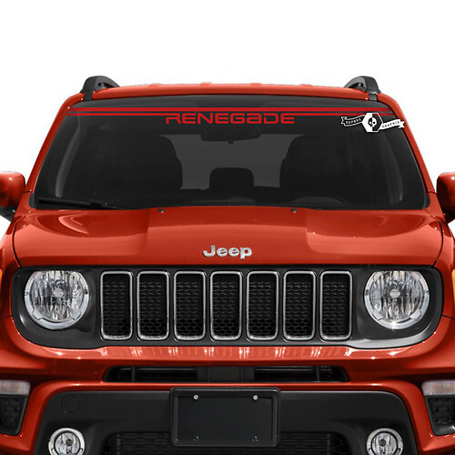 Jeep Renegade Windshield Window Graphic Logo Lines Compass Vinyl Decal Sticker