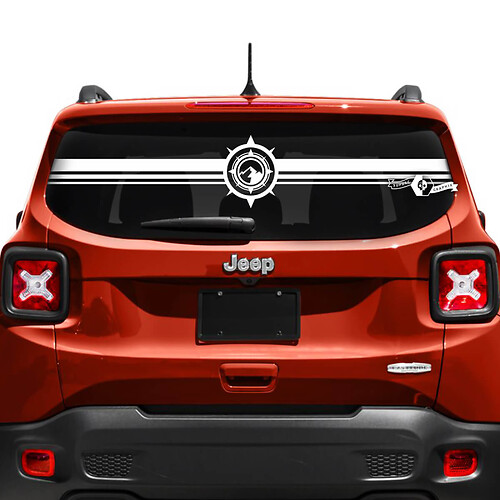 Jeep Renegade Tailgate Window Compass Logo Vinyl Decal Sticker