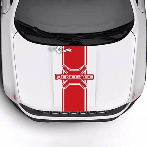 Jeep Renegade Trailhawk Sport Hood Logo Stripe Vinyl Decal Sticker 