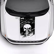 Jeep Renegade Trailhawk Sport Skull Destroyed Battered  Hood Logo Stripe Vinyl Decal Sticker  2