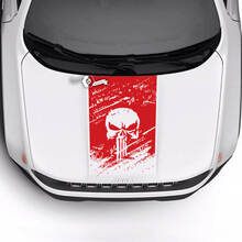 Jeep Renegade Trailhawk Sport Skull Destroyed Battered  Hood Logo Stripe Vinyl Decal Sticker  3