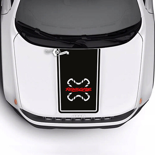 Jeep Renegade Trailhawk Sport Hood Trim Logo Stripe Vinyl Decal Sticker 2 Colors