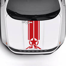 Jeep Renegade Trailhawk Sport Hood Military Star Stripe Trim Vinyl Decal Sticker  2