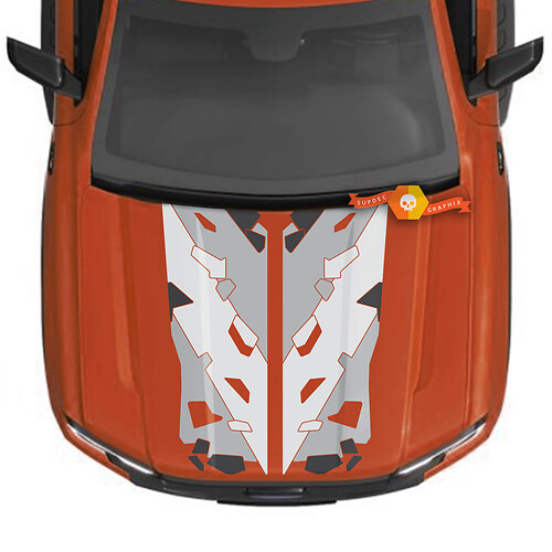Ford Ranger Raptor Hood Camouflage Camo Graphics Stickers Decals Style 1 - 3 Colors
