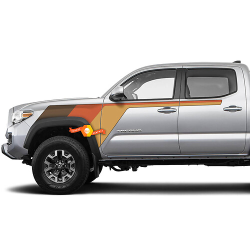Pair Toyota Tacoma TRD Racing Retro Vintage Stripe Trim Kit  Off Road PRO Sticker Decal  4 Colors