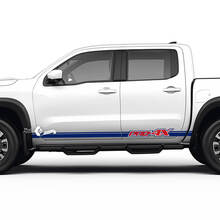 Rocker Panel Doors Stripes Stickers Decals for Nissan Frontier PRO-4X 2022-2024  2