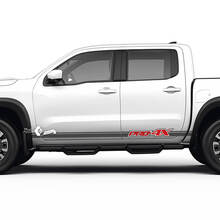 Rocker Panel Doors Stripes Stickers Decals for Nissan Frontier PRO-4X 2022-2024  3