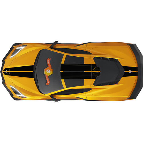 Kit Of Chevrolet Corvette C8 Stingray Eray Z06 models Hood Roof Rear Stripes Corvette Full-Length Sticker Decal Stripes