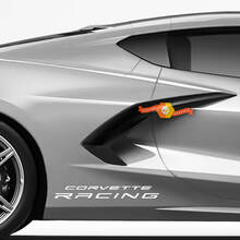 Pair Chevrolet Corvette C8 Racing Rear Quarter Panel Side Z06 Vinyl Decal Sticker 2