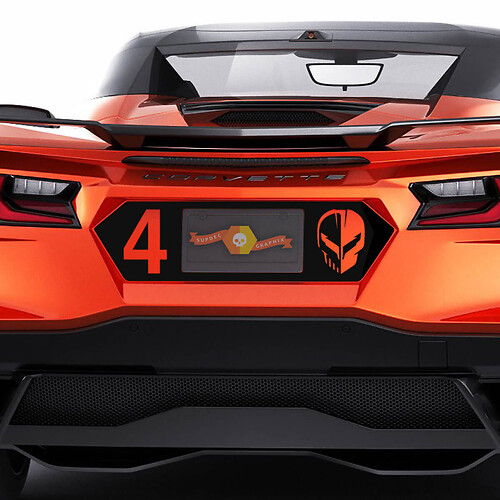 Chevrolet Corvette C8 Rear Plate Blackout Z06 Vinyl Decal Sticker