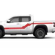 2 Nissan Decal Rocker Panel Bed Rear Fender Retro Side Vintage Nissan Frontier Stripe Vinyl Stickers Kit
 3