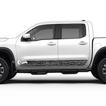 2 Nissan Decal Rocker Panel Side Topographic Map Nissan Frontier Stripe Vinyl Stickers Kit 2 Colors 3
