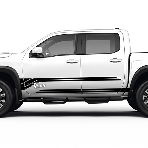 2 Nissan Decal Rocker Panel Doors Side Nissan Frontier Stripe Vinyl Stickers Kit