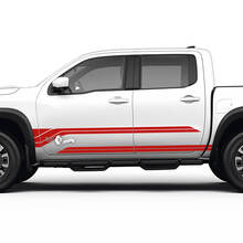 2 Nissan Decal Rocker Panel Doors Side Nissan Frontier Stripe Vinyl Stickers Kit 3