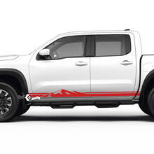2 Nissan Decal Doors Mountains Nissan Frontier Stripe Vinyl Stickers 2
