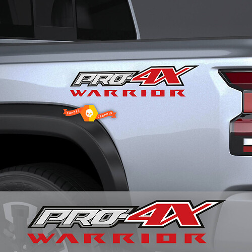 2X Nissan Frontier Pro-4X Warrior Pickup truck Car Vinyl Both Side Stickers Decals Graphics
