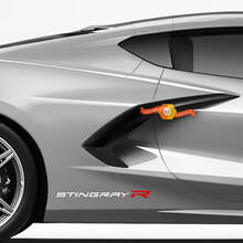 2x Chevrolet Corvette C8 Stingray R Edition Racing Rear Fender Side Vinyl Decal Sticker 2 Colors 2