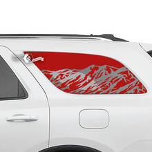 Pair Dodge Durango Side Rear Window Mountains Decal Vinyl Stickers 2